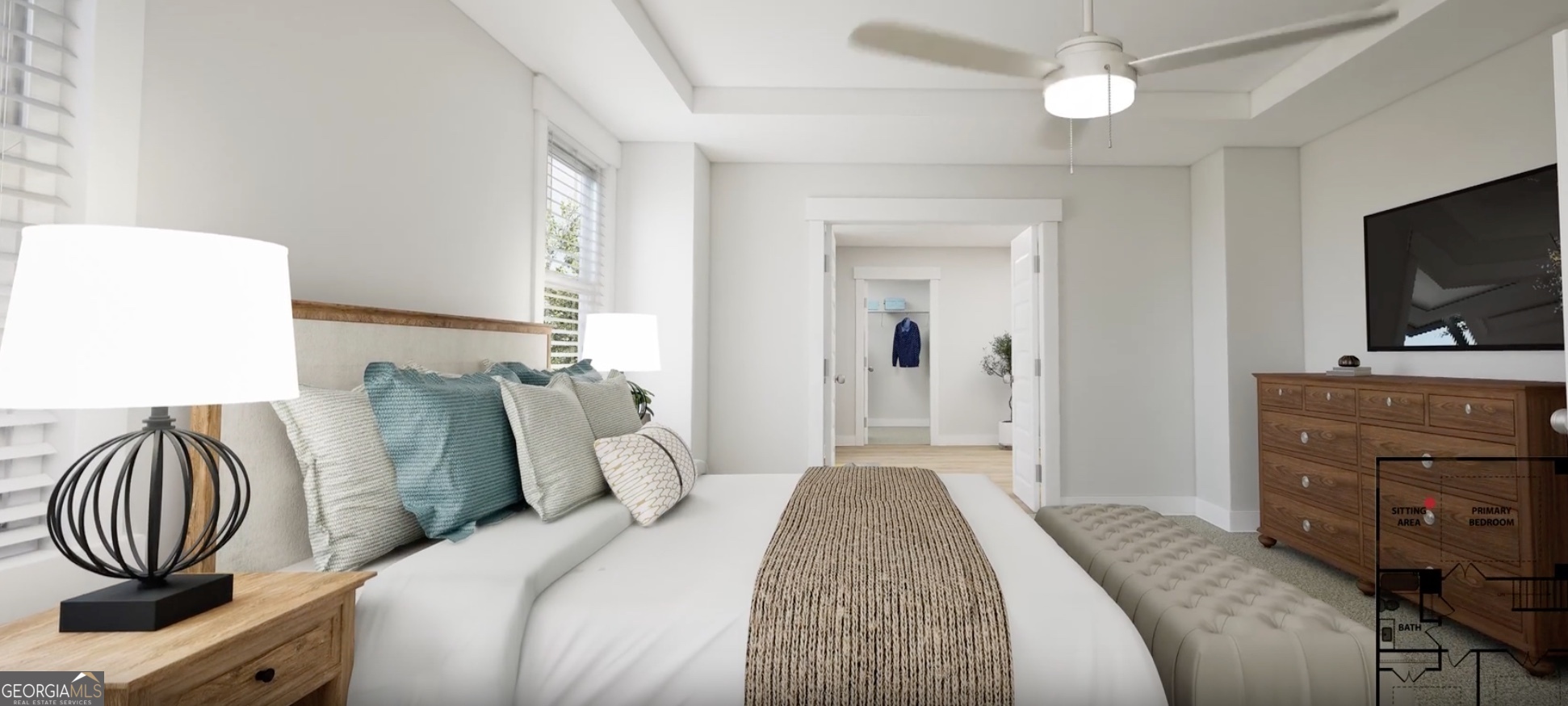 1237 Trombone Way, Unit 11 McDonough, GA 30252 - Photo 18 of 23 a bedroom with a bed and a television