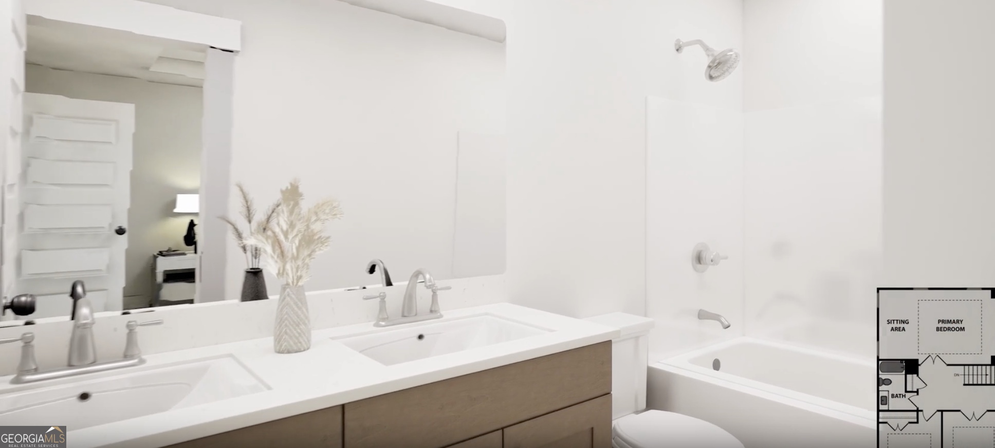 1237 Trombone Way, Unit 11 McDonough, GA 30252 - Photo 21 of 23 a bathroom with a tub sink and mirror