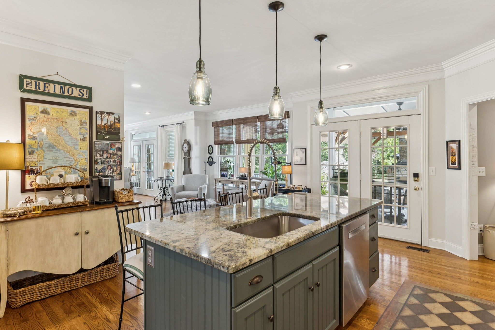 1909 Dr Robinson Rd Spring Hill Thompson's Station, TN 37179 - Photo 20 of 72 a kitchen with center island a sink appliances and a counter top space