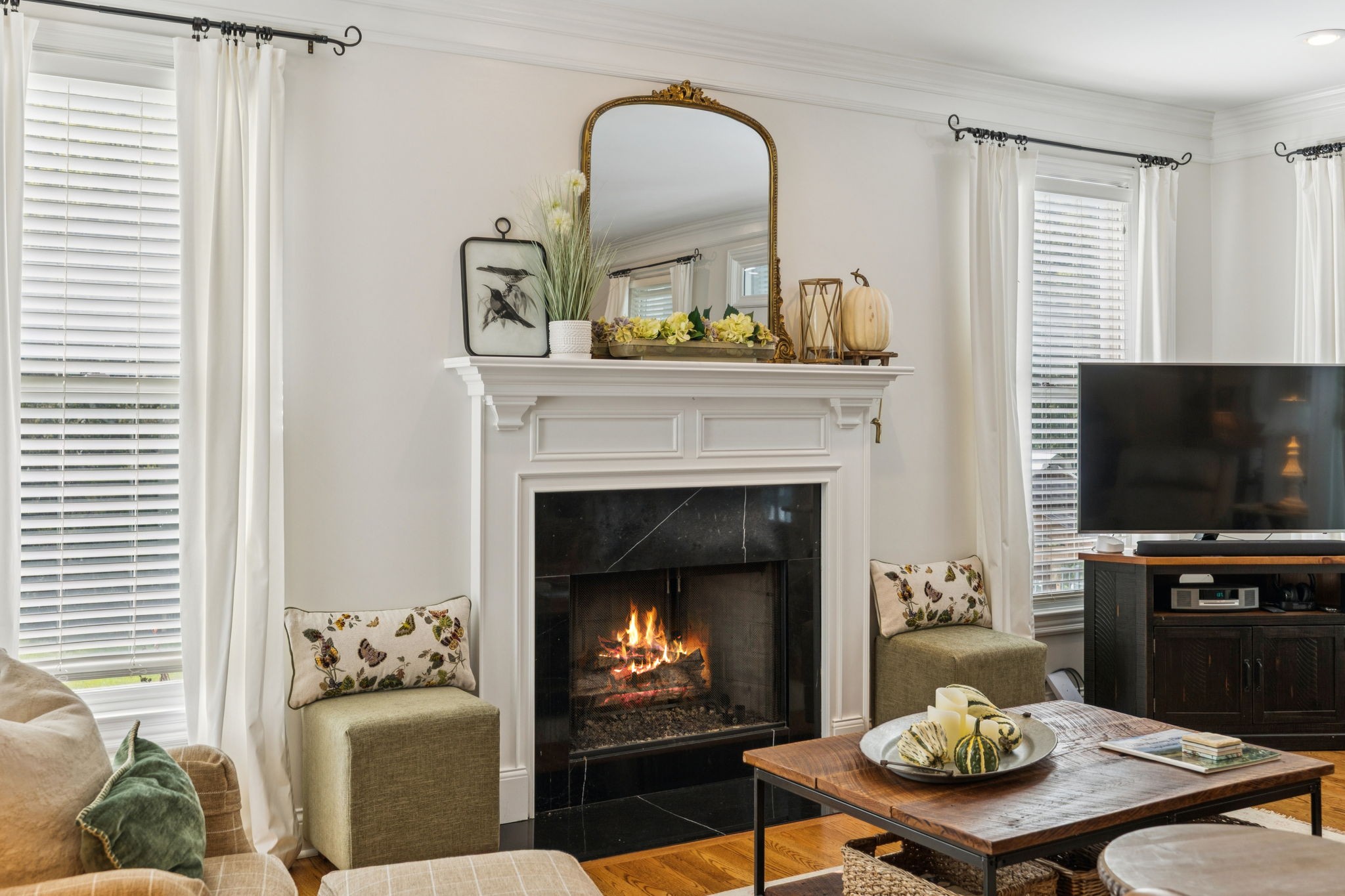 1909 Dr Robinson Rd Spring Hill Thompson's Station, TN 37179 - Photo 29 of 72 a living room with furniture and a fireplace
