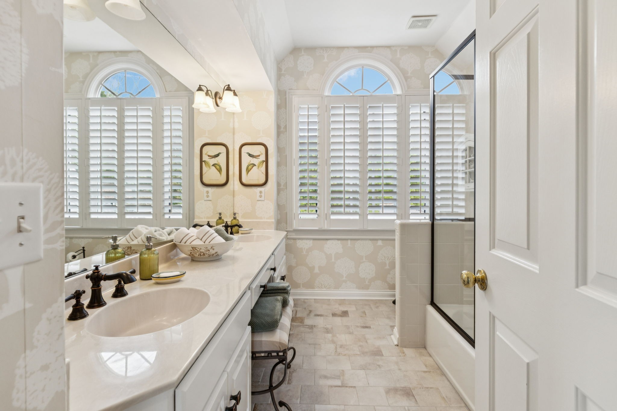 1909 Dr Robinson Rd Spring Hill Thompson's Station, TN 37179 - Photo 40 of 72 a bathroom with a sink a mirror and a shower