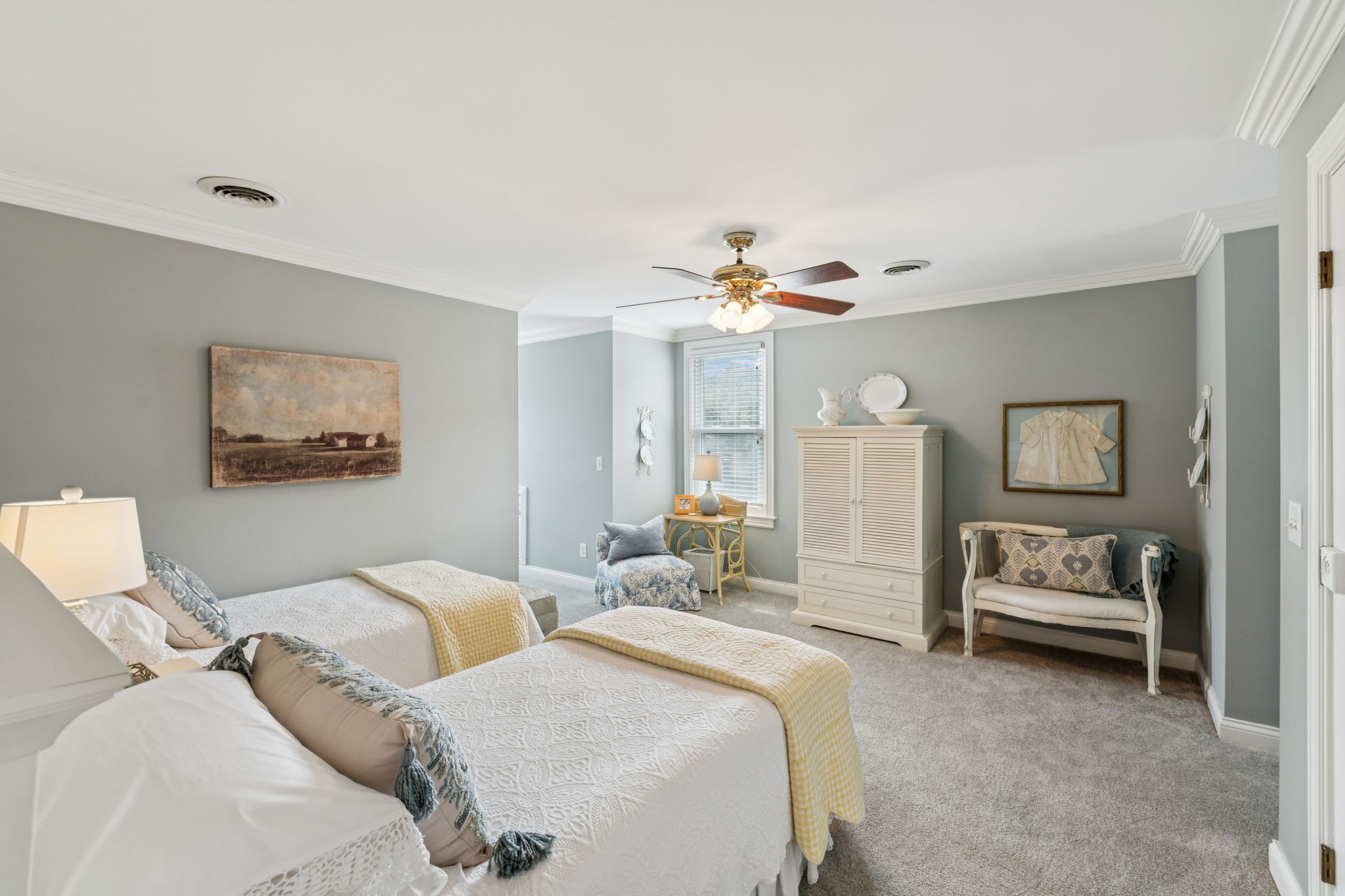 1909 Dr Robinson Rd Spring Hill Thompson's Station, TN 37179 - Photo 41 of 72 a bedroom with a bed and a chandelier