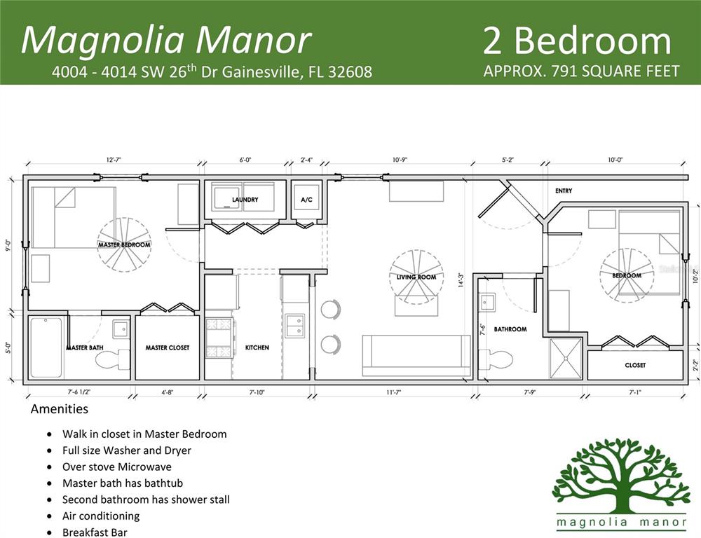 4014 Southwest 26th Drive, Unit 27 Gainesville, FL 32608 - Photo 15 of 15 a picture of a floor plan