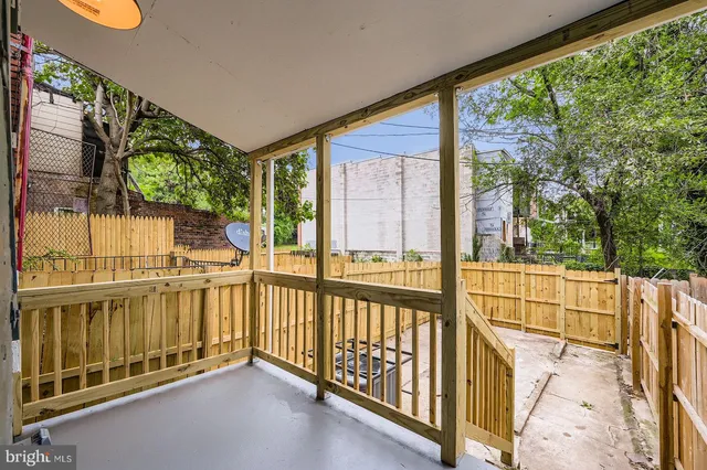 a view of a balcony with lake view
