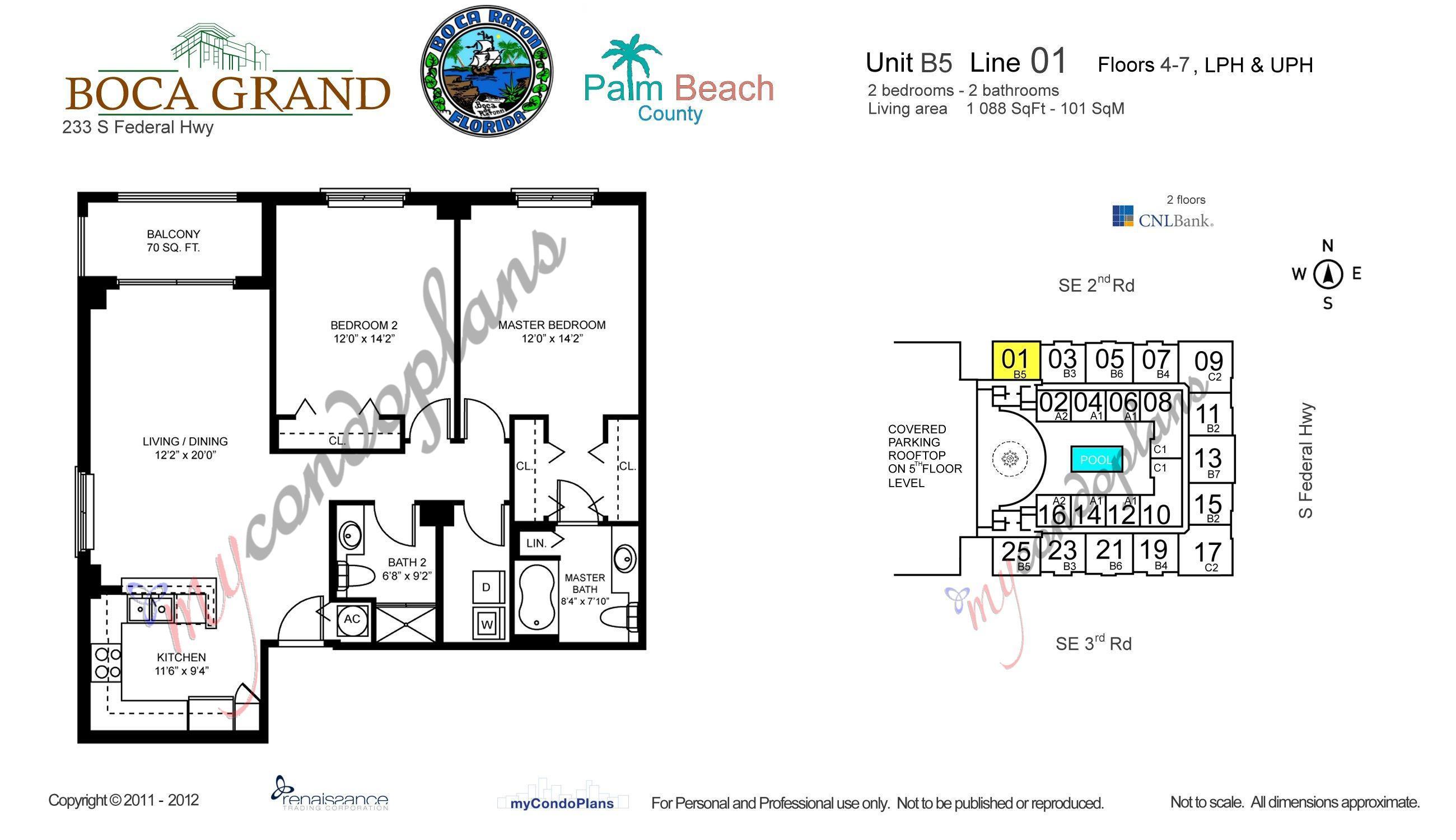 233 South Federal Highway, Unit 501 Boca Raton, FL 33432 - Photo 37 of 37 501FLOORPLAN