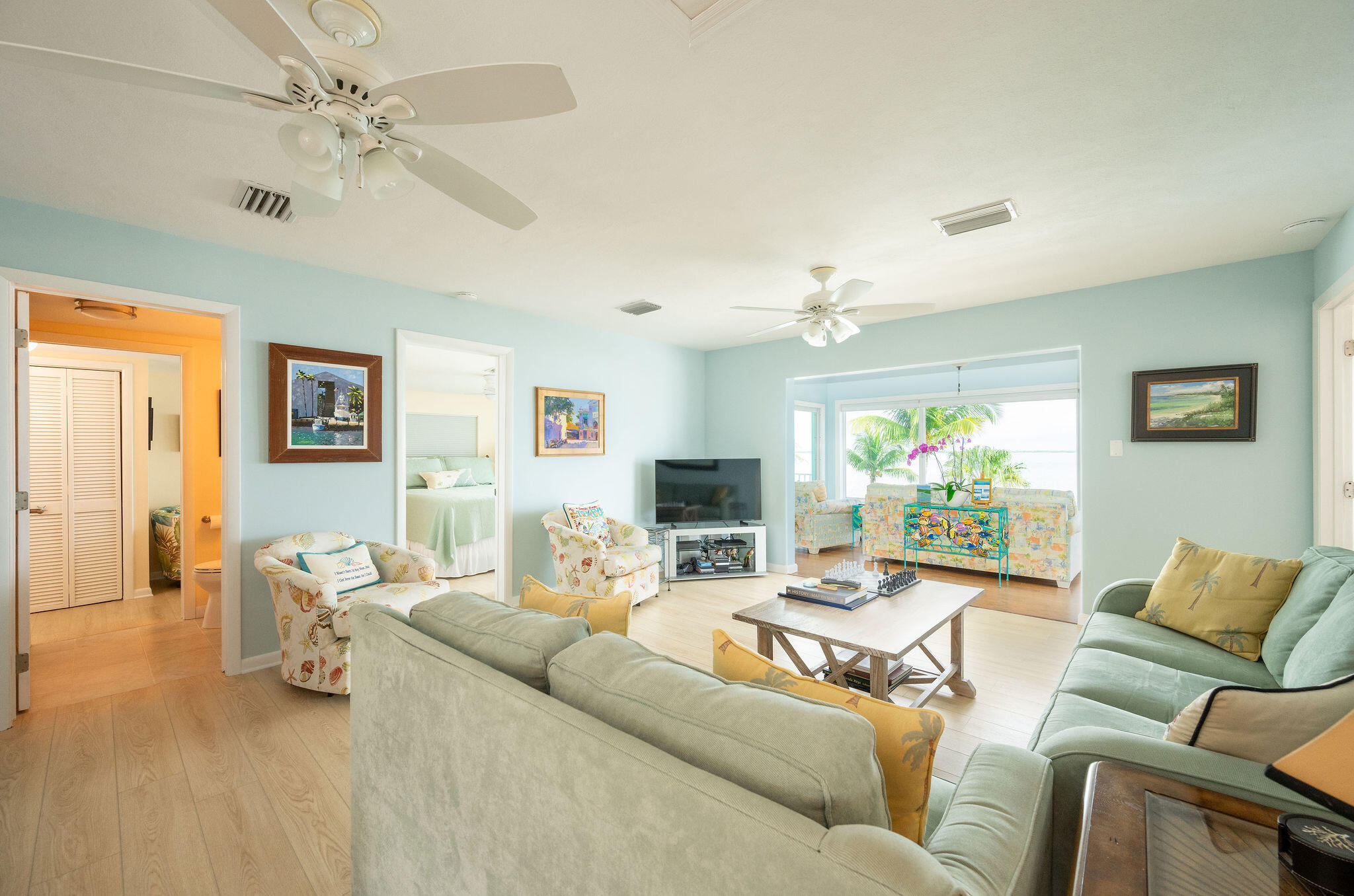 17385 Keystone Road Sugarloaf, FL 33042 - Photo 57 of 74 a living room with furniture and a flat screen tv