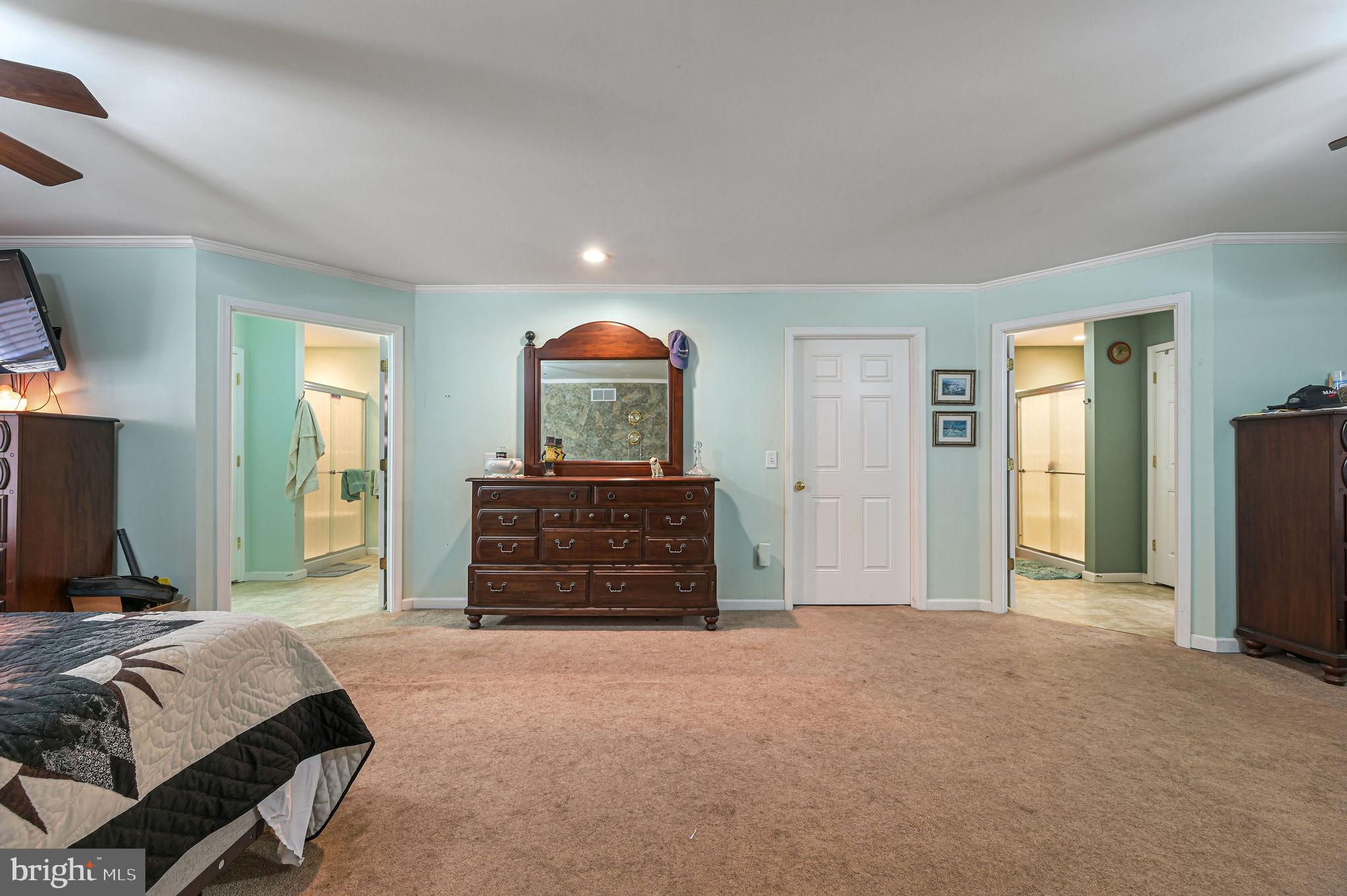 850 Arthursville Road Hartly, DE 19953 - Photo 18 of 35 a spacious bedroom with a bed and a dresser in it