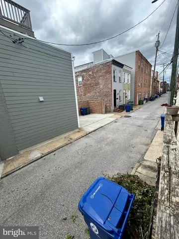 a front view of a building with street view