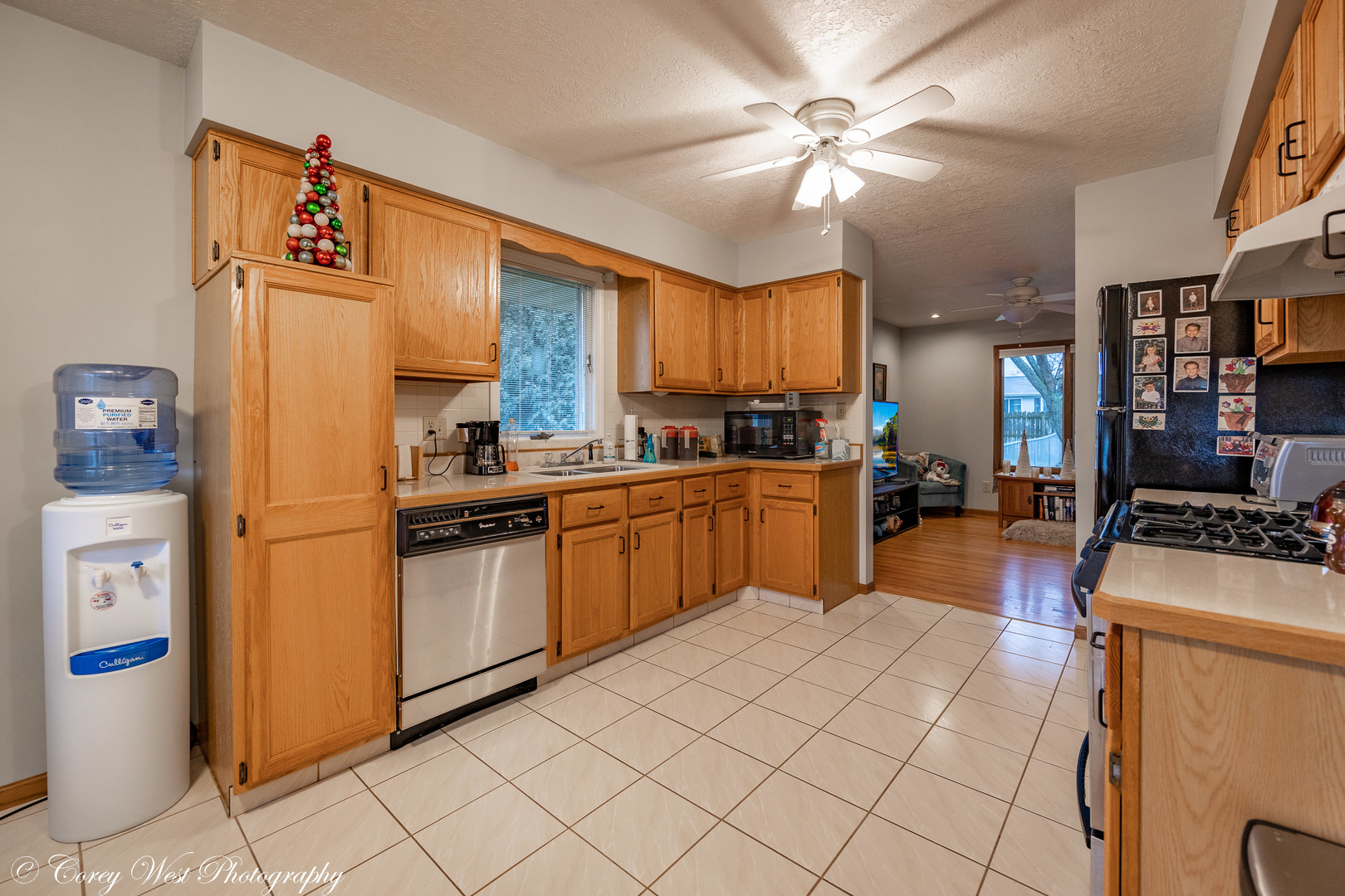 1008 Sunset Terrace Rochelle, IL 61068 - Photo 5 of 30 a kitchen with stainless steel appliances granite countertop a stove a sink dishwasher and a refrigerator