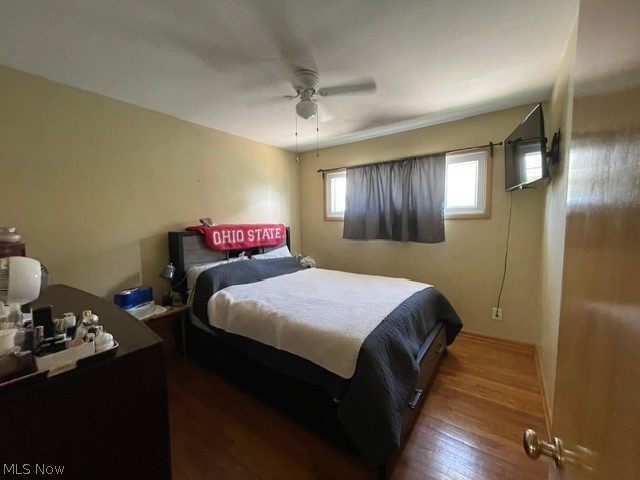 28634 Forest Road Willowick, OH 44095 - Photo 18 of 39 Room featuring wood-finish flooring, light-toned walls, and a ceiling fan with integrated lighting