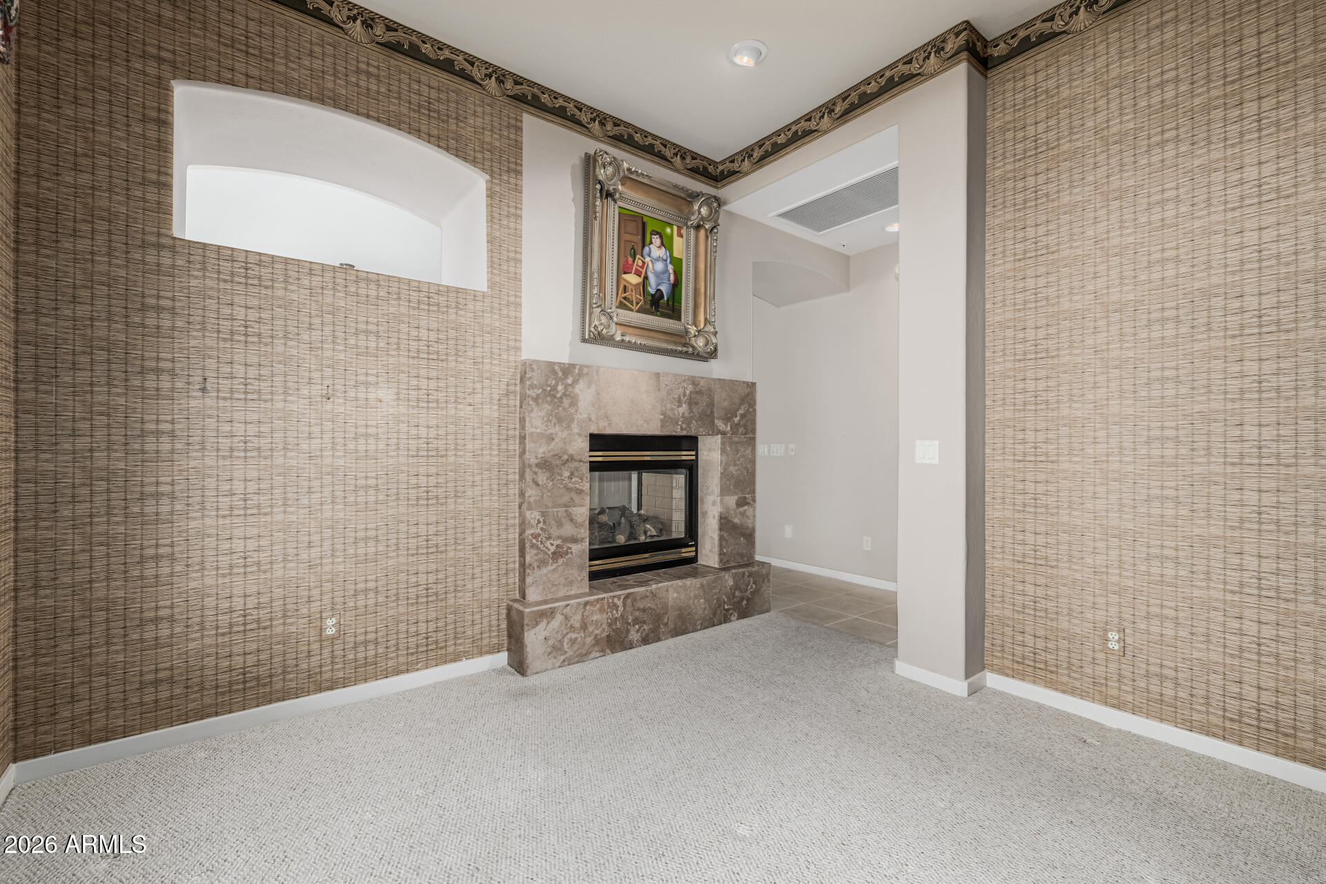 14146 East Coyote Road Scottsdale, AZ 85259 - Photo 14 of 40 a view of an empty room with a fireplace