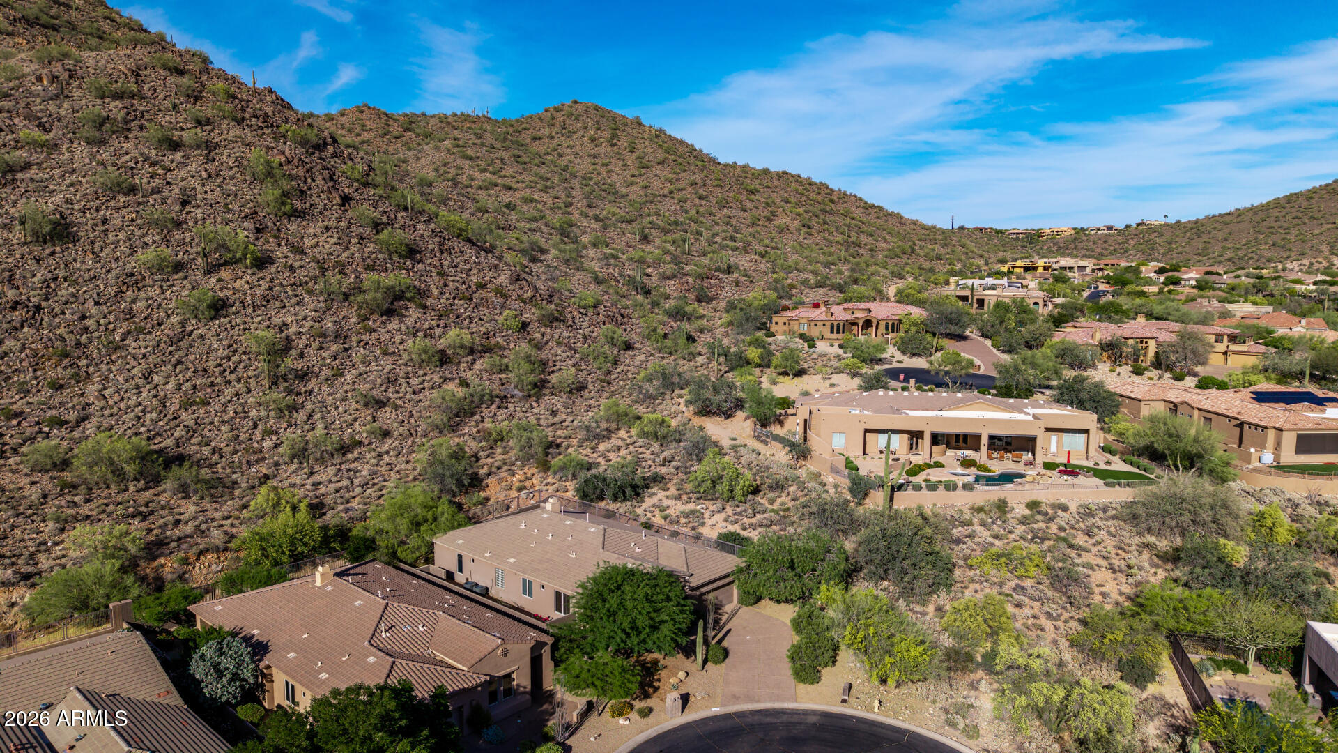 14146 East Coyote Road Scottsdale, AZ 85259 - Photo 37 of 40 an aerial view of residential houses with outdoor space