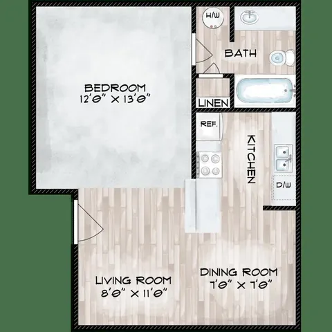 a view of swimming pool with outdoor seating and house in the background