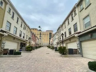 a view of a building with a street