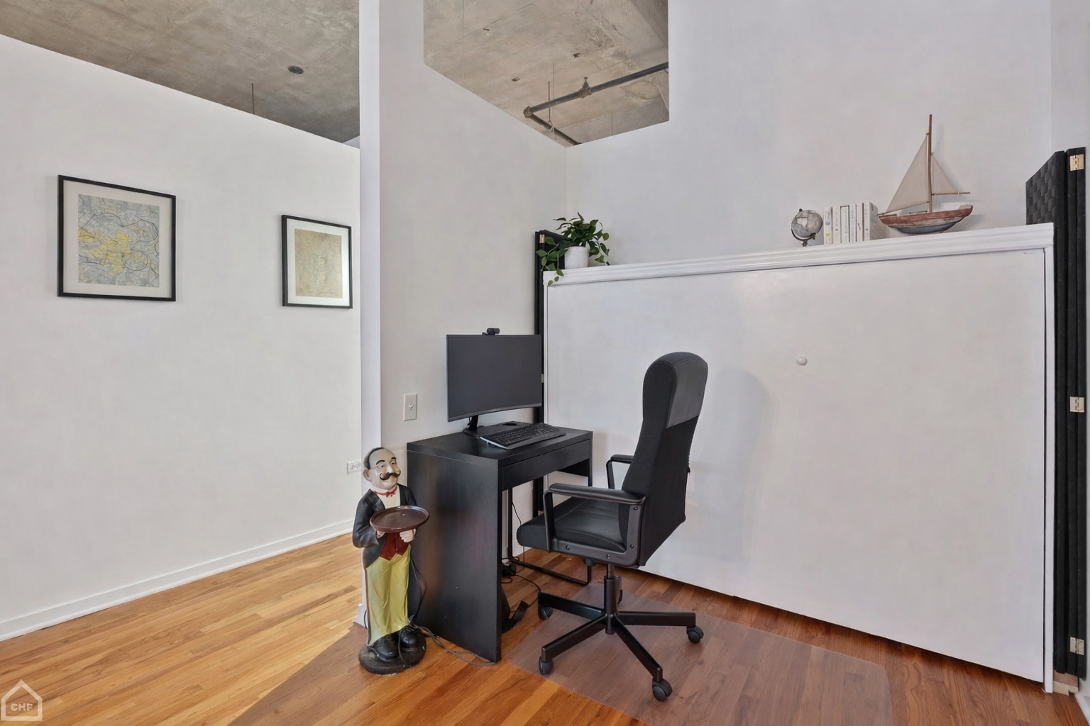 210 South Desplaines Street, Unit 404 Chicago, IL 60661 - Photo 15 of 22 a view of workspace with wooden floor workspace