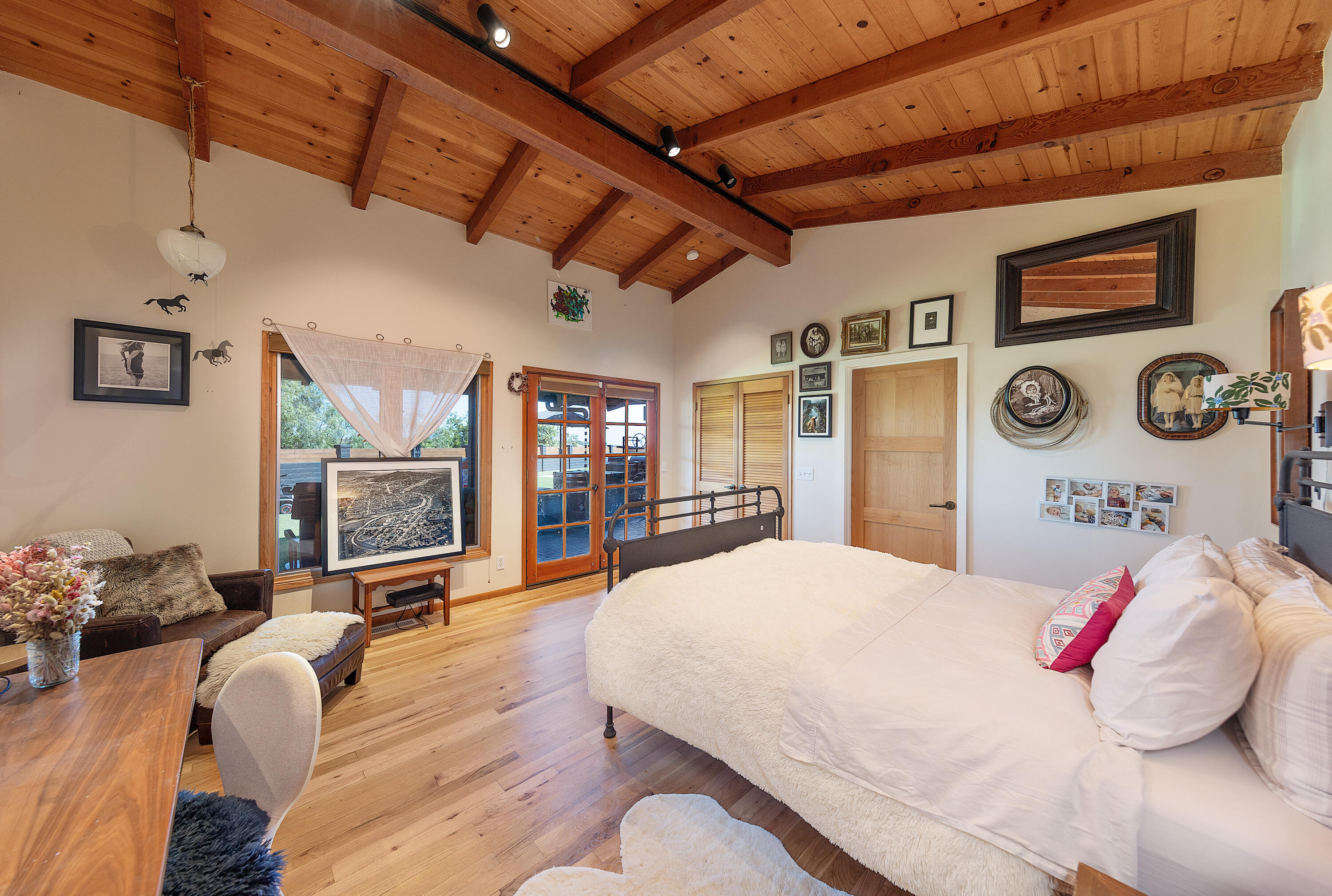 4001 Long Valley Road Santa Ynez, CA 93460 - Photo 12 of 43 a bedroom with a bed and a tv on the dresser