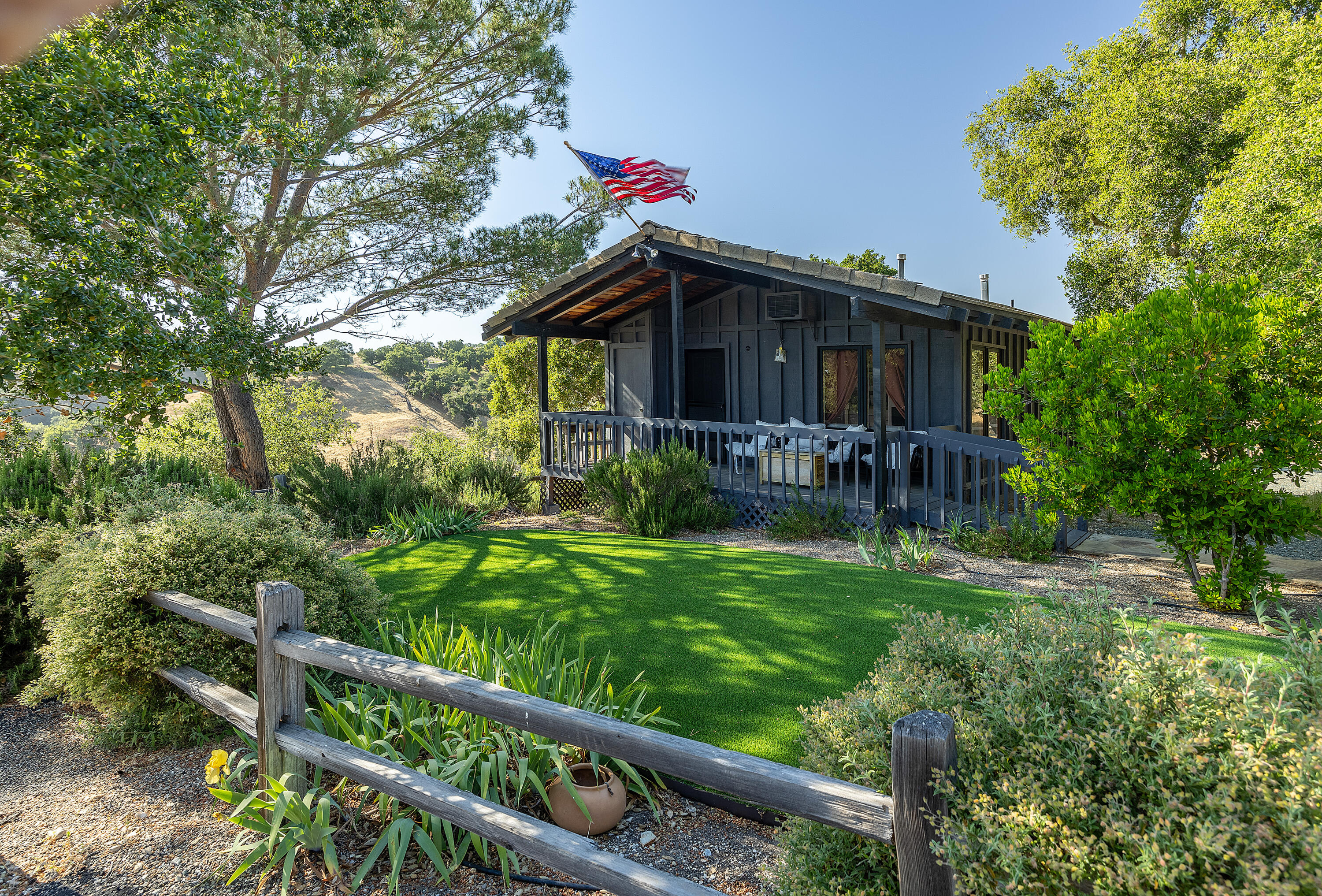 4001 Long Valley Road Santa Ynez, CA 93460 - Photo 18 of 43 a backyard of a house with lots of green space