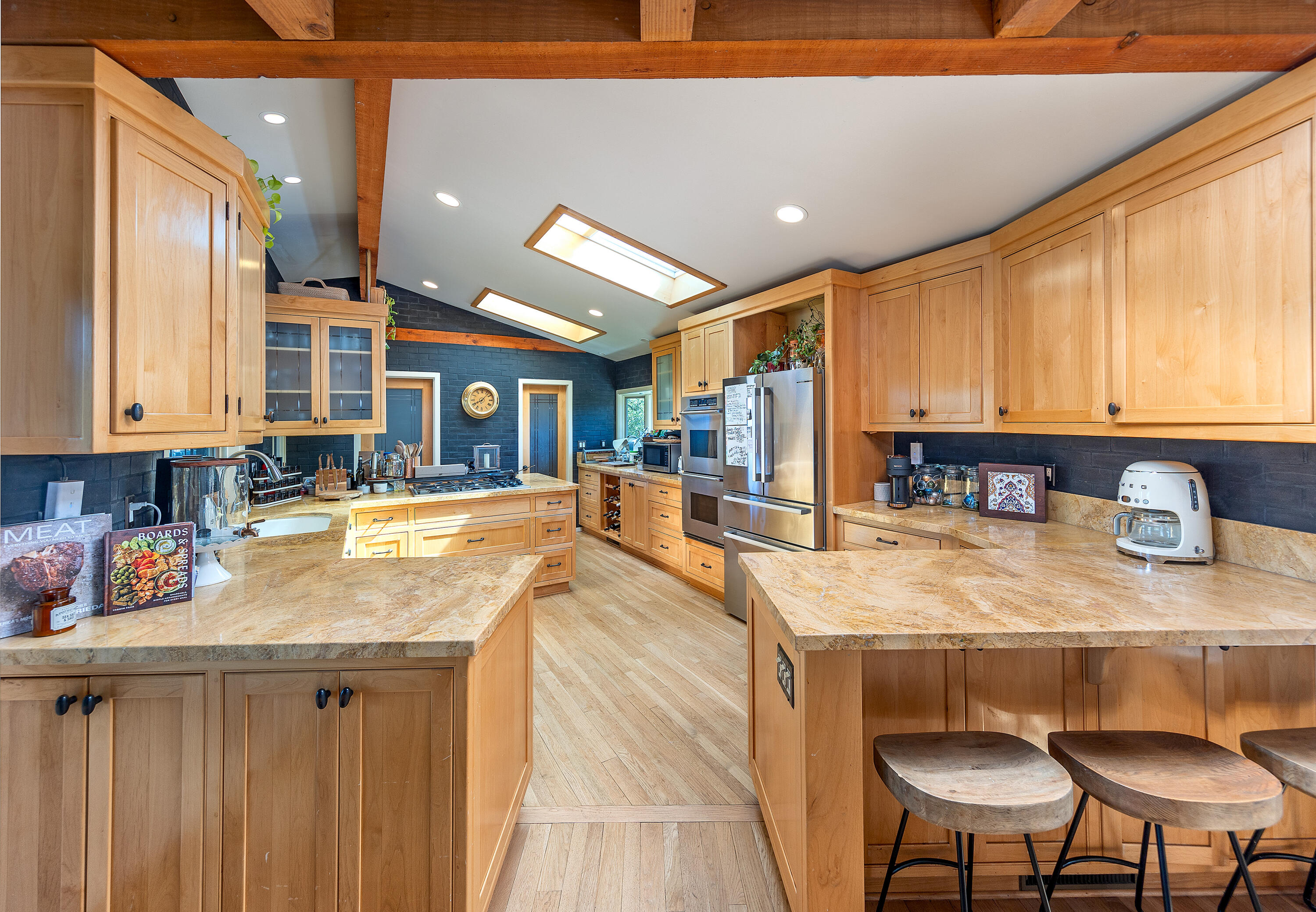 4001 Long Valley Road Santa Ynez, CA 93460 - Photo 6 of 43 a kitchen with stainless steel appliances granite countertop a sink and a refrigerator
