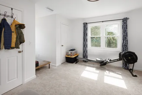 an aerial view of residential house with outdoor space