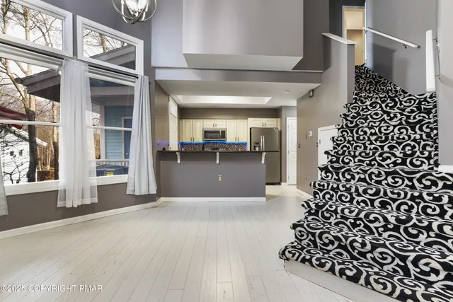 a view of a entryway of a house