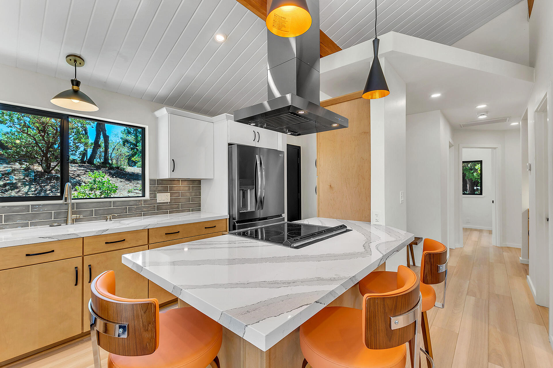 52600 Double View Drive Idyllwild, CA 92549 - Photo 33 of 75 a kitchen with stainless steel appliances granite countertop a sink a refrigerator and a stove