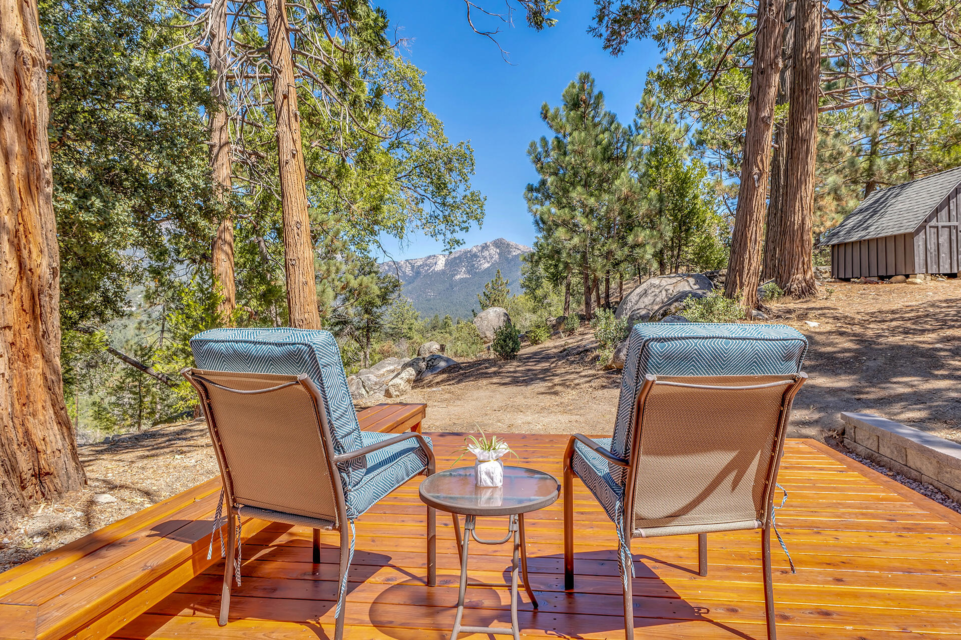 52600 Double View Drive Idyllwild, CA 92549 - Photo 6 of 75 a view of a chairs and table in the patio