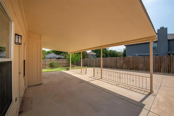 a backyard of a house