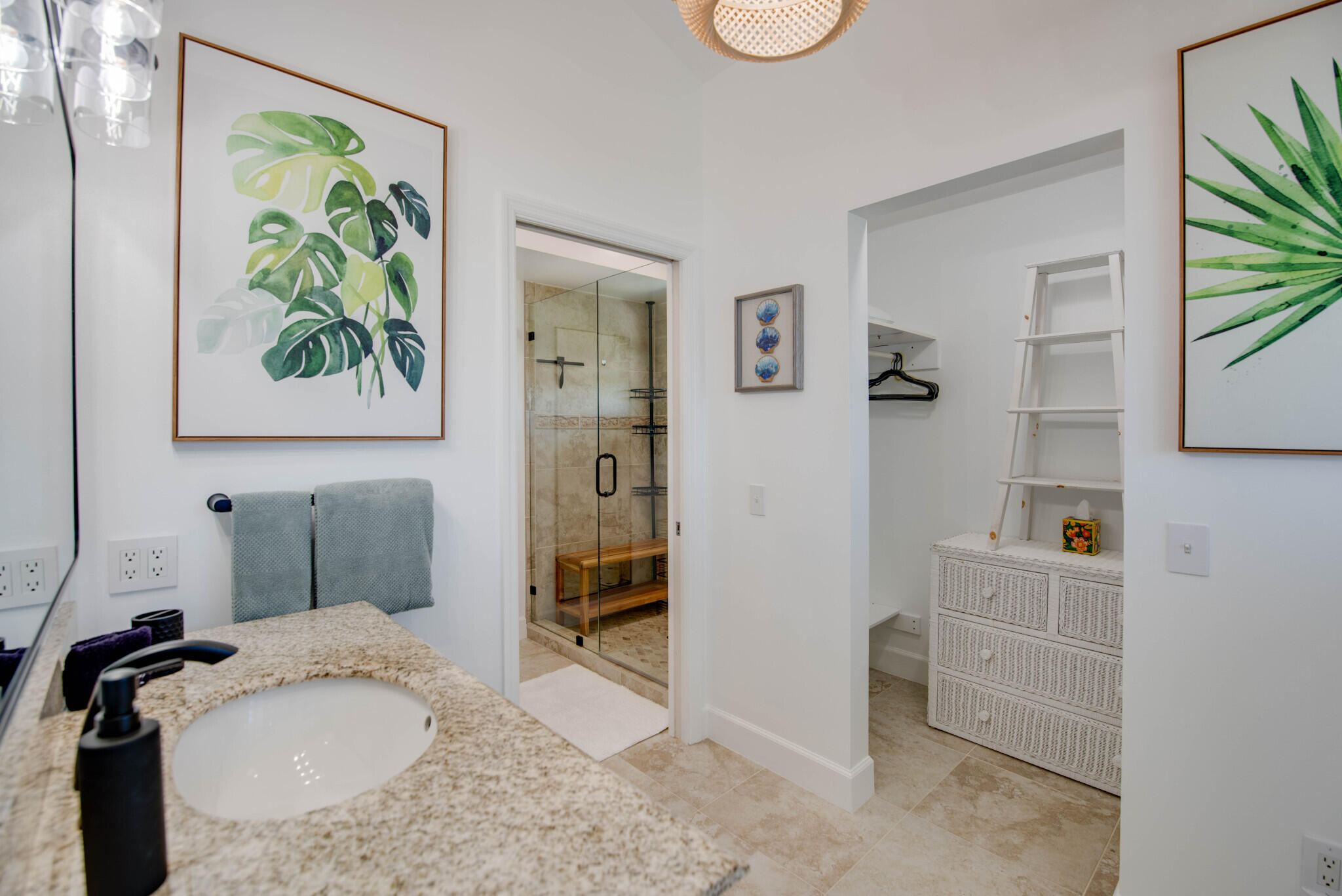 1176 Thatch Lane Cudjoe, FL 33042 - Photo 29 of 41 a bathroom with a granite countertop sink and a mirror