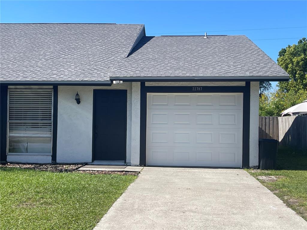 a front view of a house