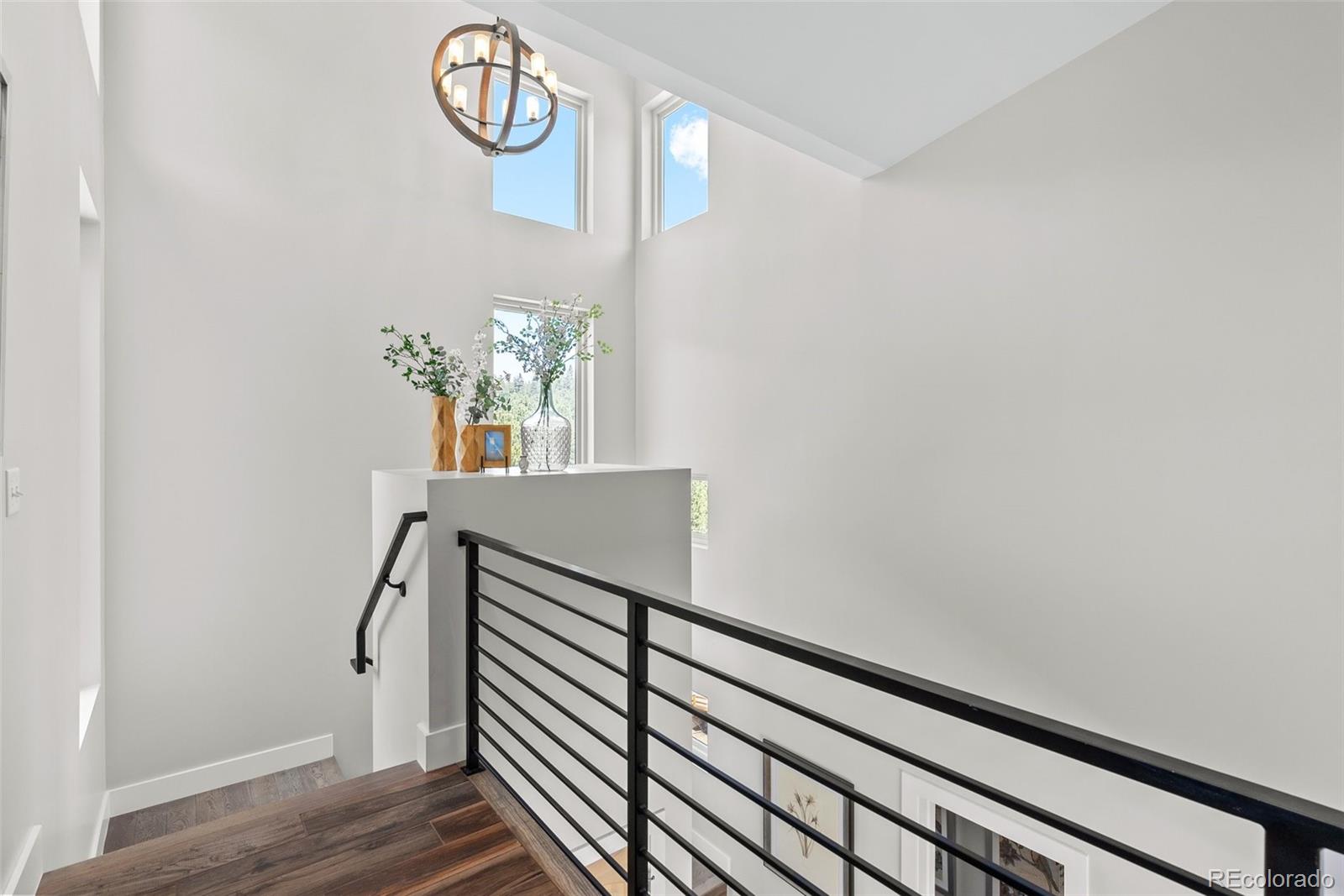 9218 South Turkey Creek Road Morrison, CO 80465 - Photo 24 of 44 a view of staircase with wooden floor