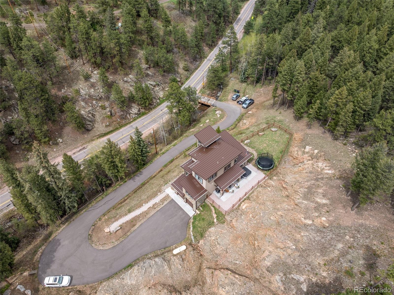 9218 South Turkey Creek Road Morrison, CO 80465 - Photo 35 of 44 a view of a yard with wooden fence