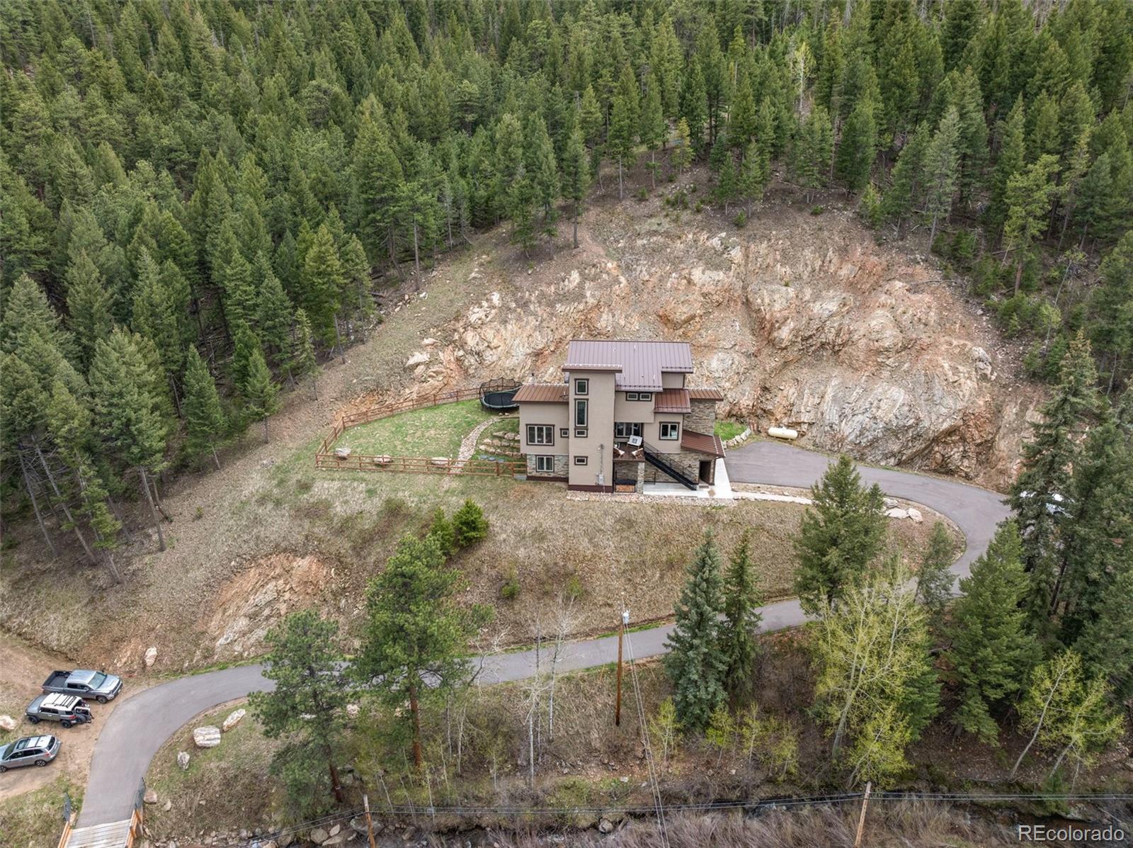 9218 South Turkey Creek Road Morrison, CO 80465 - Photo 43 of 44 a view of a yard with large trees
