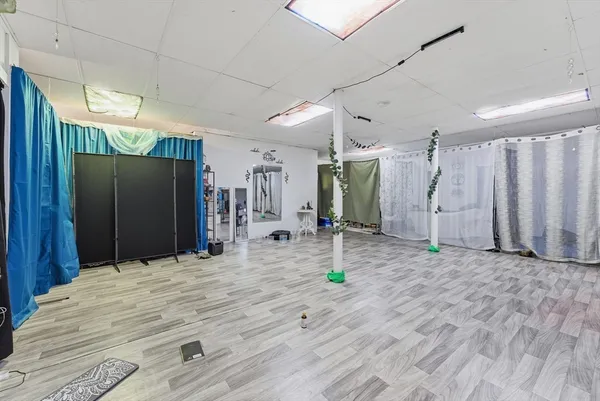 a very nice looking room with a large window