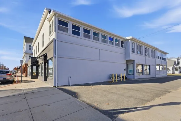 a front view of a building