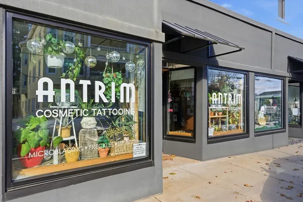 a view of a entryway door front of house