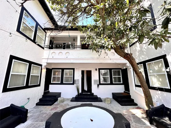 a front view of a house with entryway