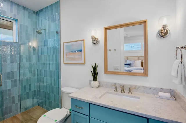 a view of a balcony with an ocean view