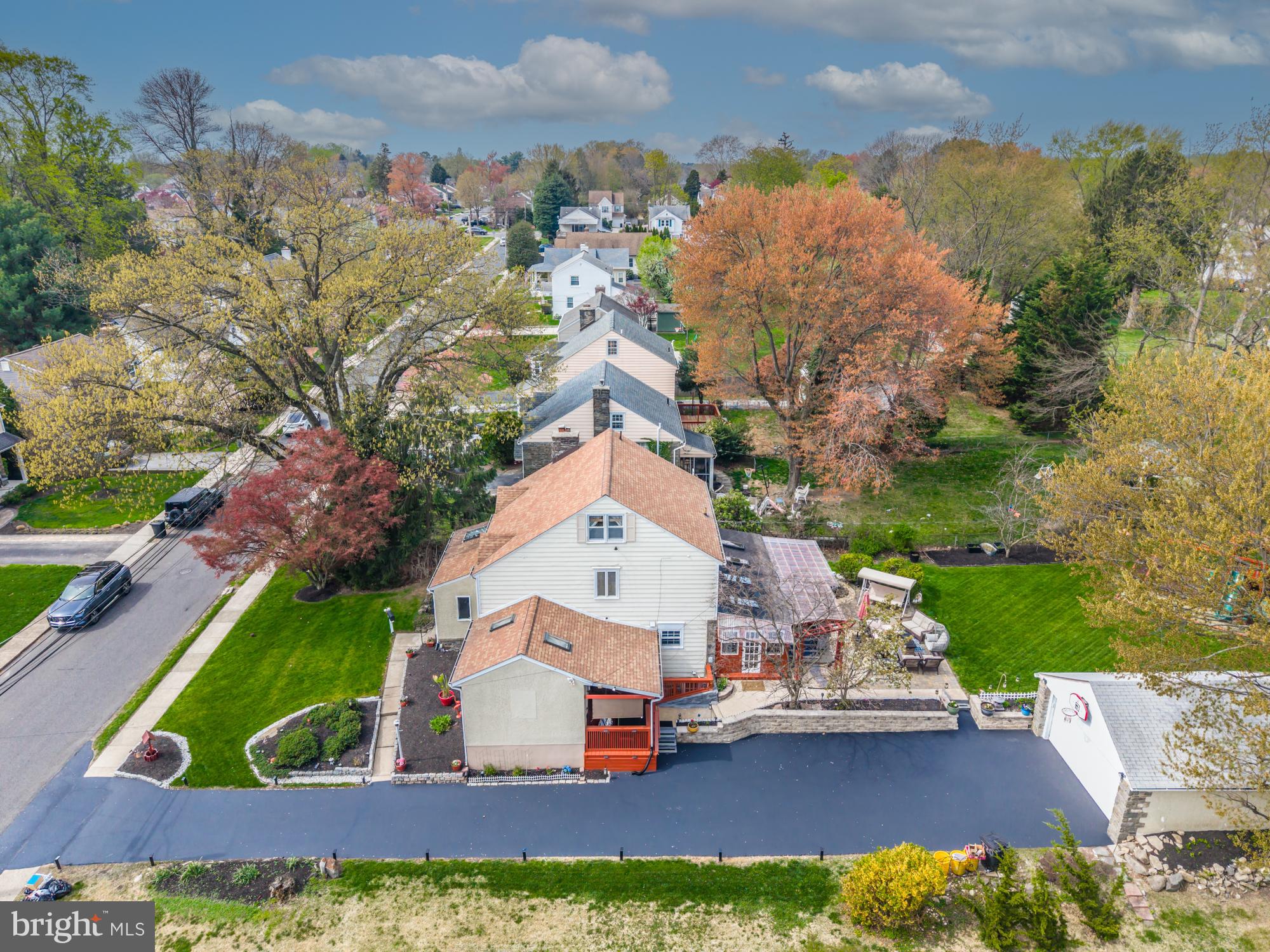 320 Prospect Road Springfield, PA 19064 - Photo 76 of 78 an aerial view of a house with garden space and street view