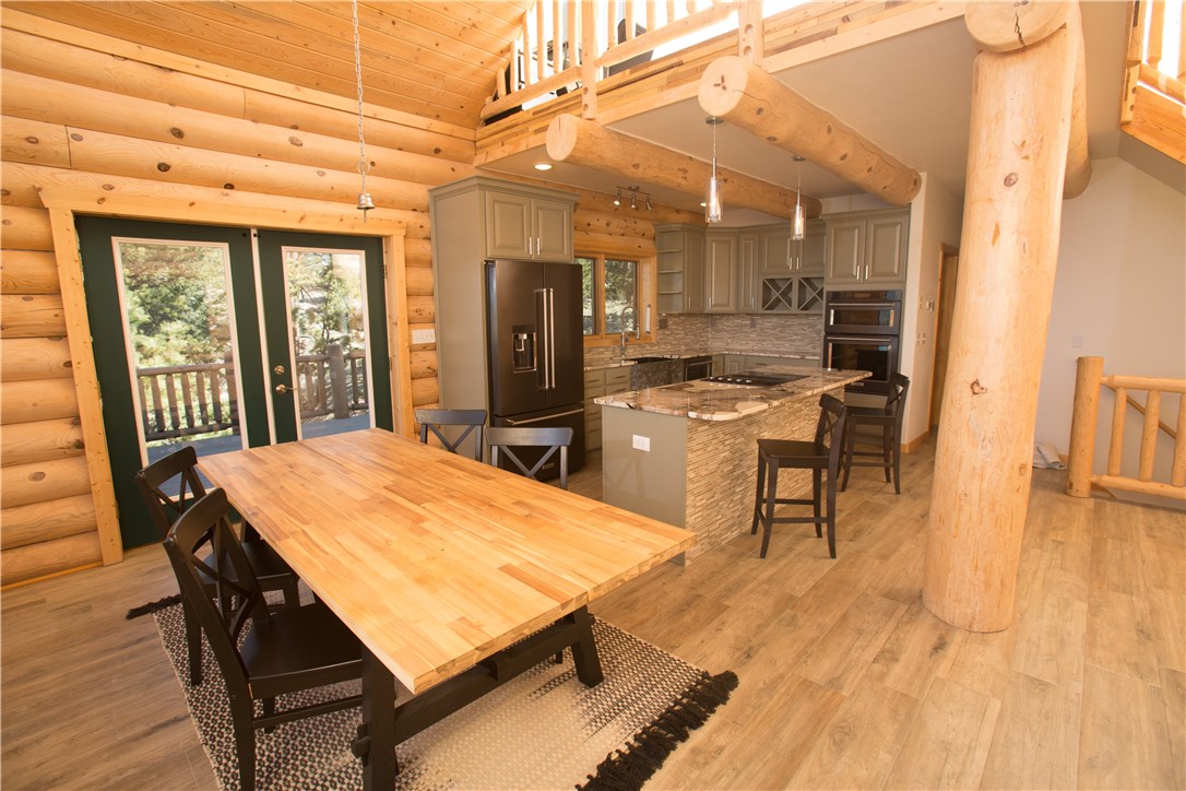 295 Ridge Road Fairplay, CO 80440 - Photo 6 of 33 Dining Area & Gorgeous Kitchen! Big Log Accents!