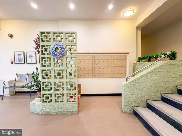 a view of lobby with a couch