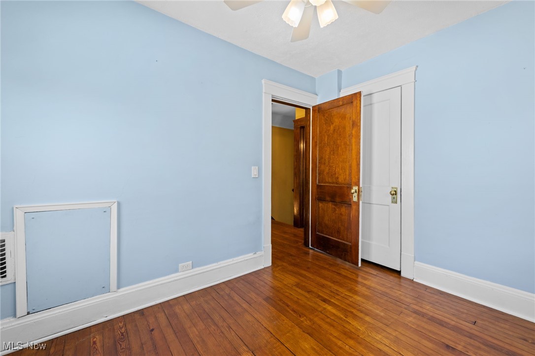 3918 Bluestone Road Cleveland Heights, OH 44121 - Photo 14 of 27 Bedroom featuring ceiling fan and hardwood / wood-style floors