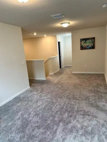 a view of a big room with closet and windows