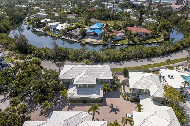 an aerial view of a city with lots of residential buildings