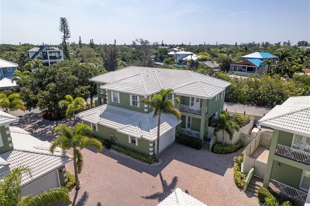 an aerial view of multiple house