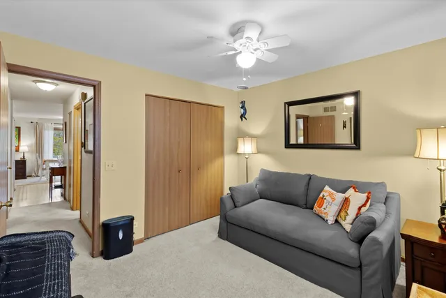 a living room with furniture and a couch