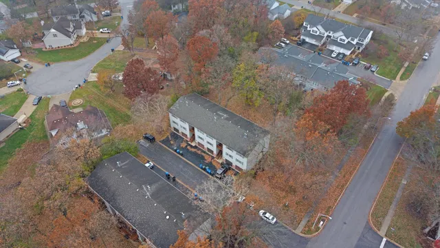 a city view with tall buildings