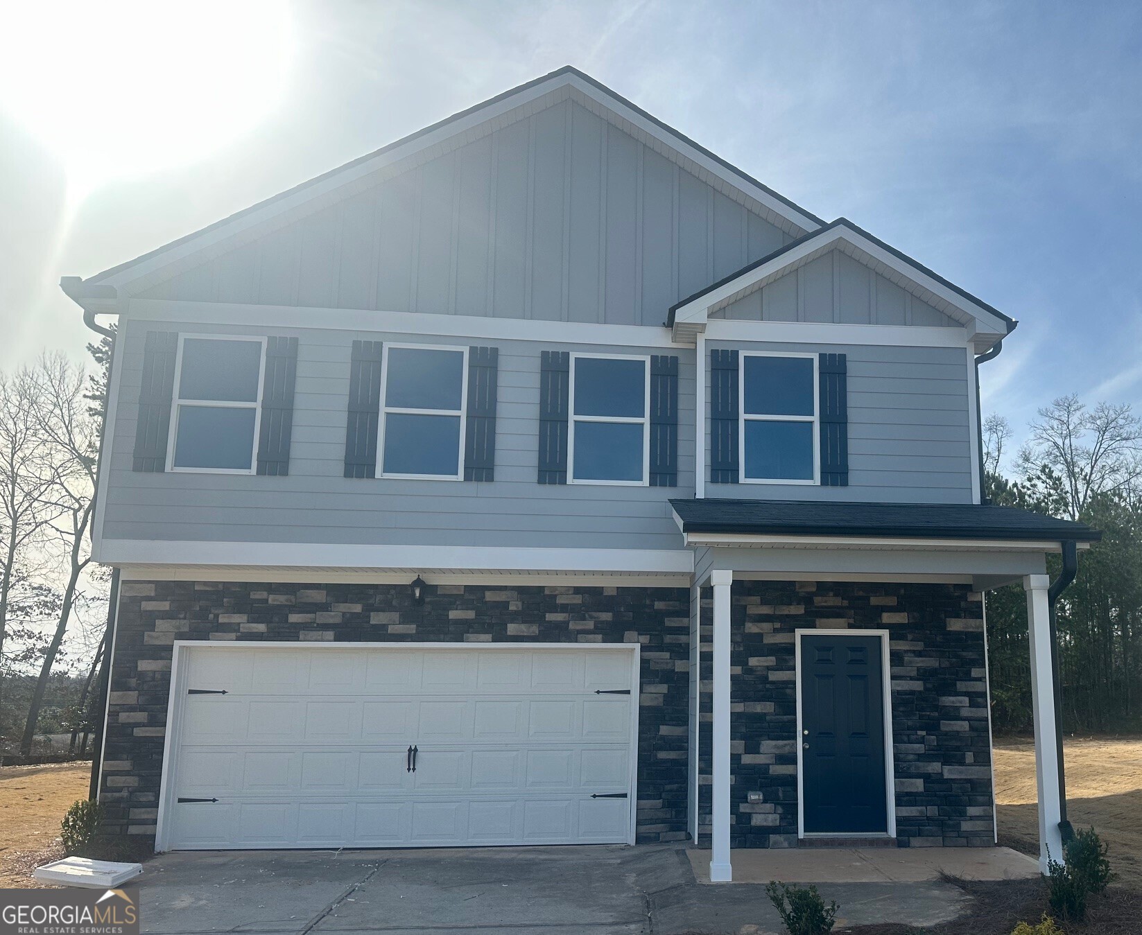 a front view of a house