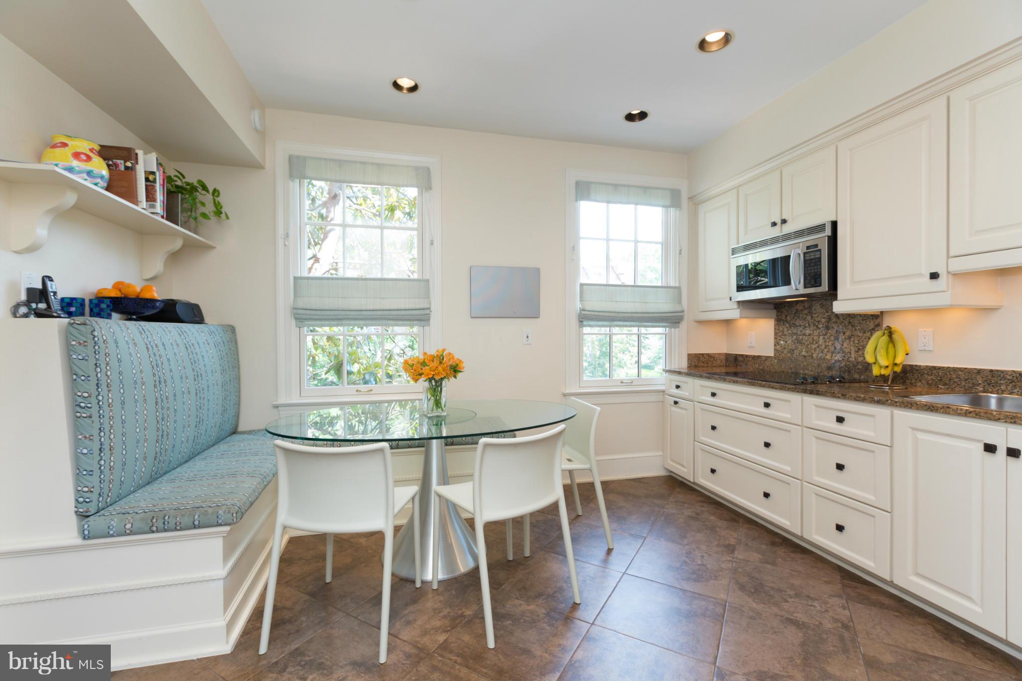 3406 R Street Northwest Washington, DC 20007 - Photo 7 of 21 Kitchen with Built-In Breakfast Nook