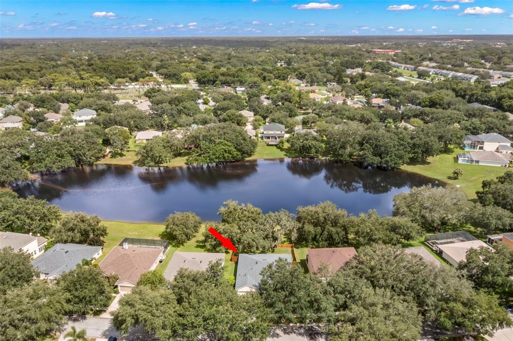 734 Berry Bramble Drive Brandon, FL 33510 - Photo 43 of 49 an aerial view of residential houses with outdoor space and lake view