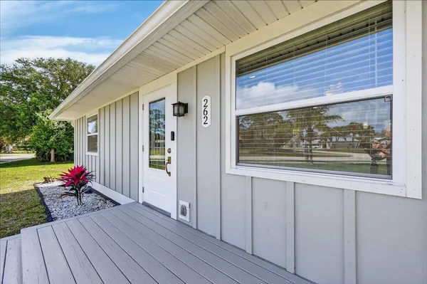 a view of a house with a patio